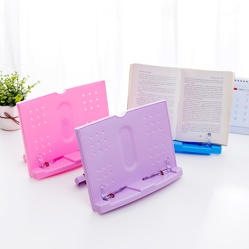 Yisuremia Multifunctionele Boek Houder Stand Plastic Desktop Reading Frame Computer Map Rack Bladmuziek Boek Houder Stand