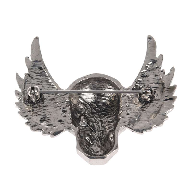 Vintage Brosche Für Männer Halloween Schädel Flügel Broschen Pins Für Frauen Schal