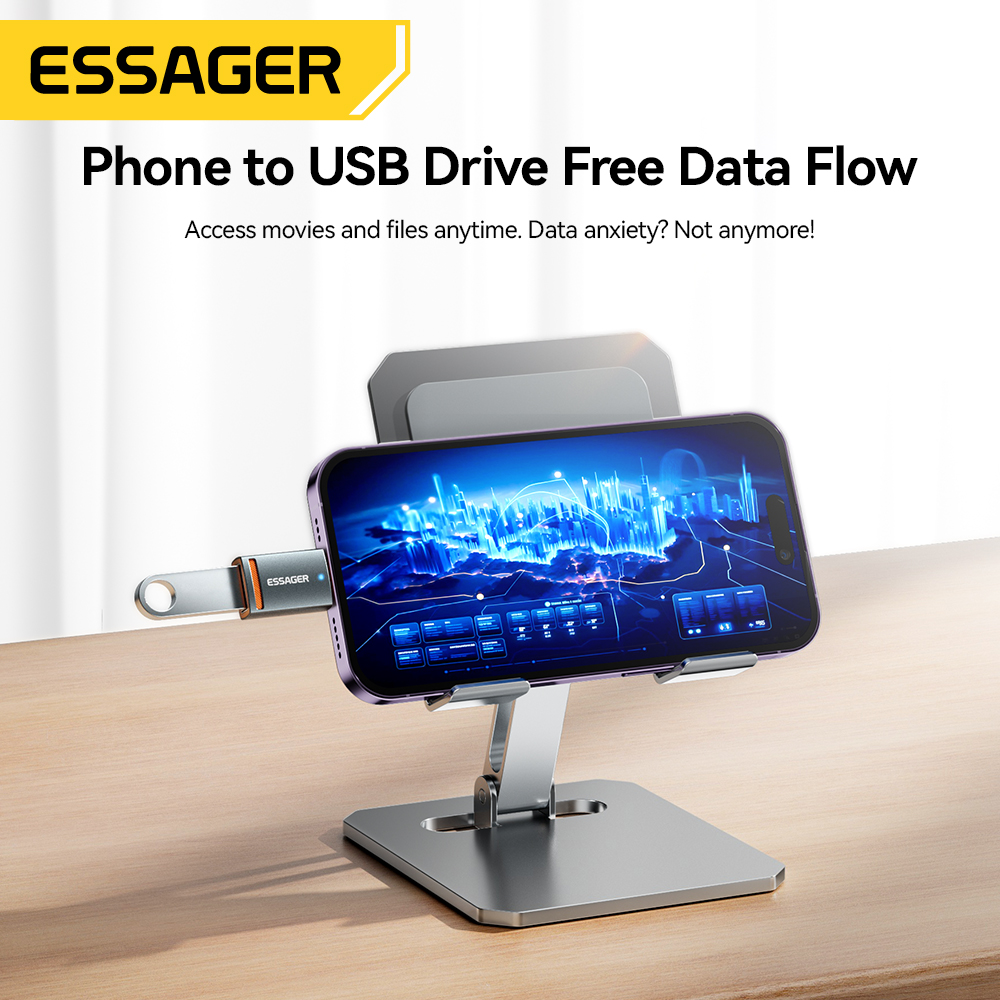 Essager USB3.0 OTG Adapter Typ-C USB-A Micro Buchse auf USB Micro iP Typ-C Stecker Konverter für MacBook Xiaomi iPhone OTG Adapter