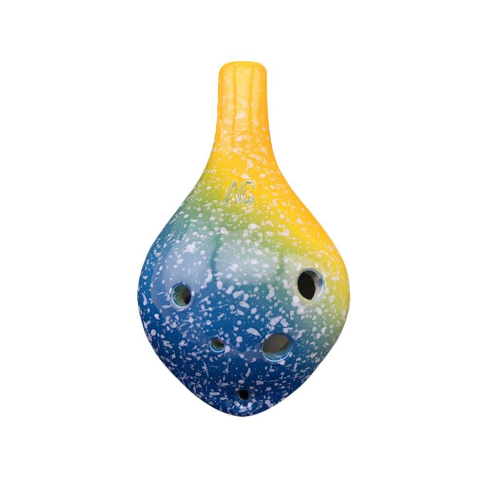6 hulls keramiske ocarina alt c vinflaske stil musikkinstrument med lanyard note for musikkelskere og lærende
