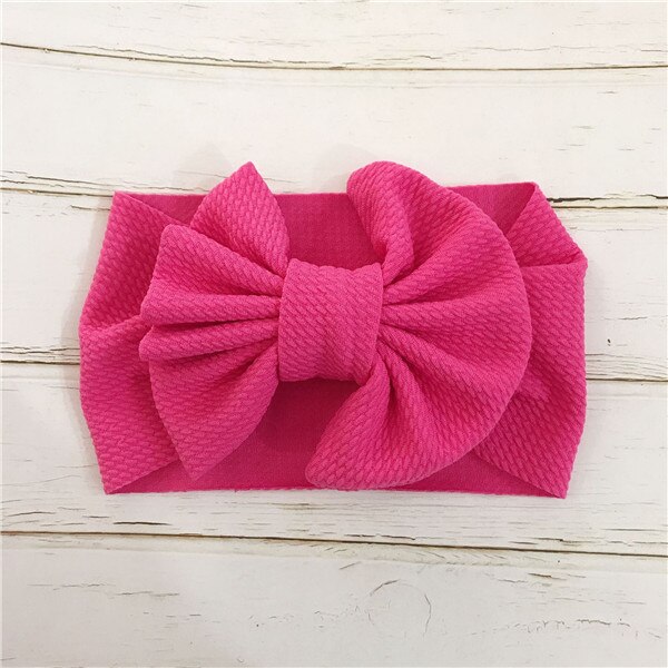 OP VERKOOP Baby Strik Hoofdband Gebreide Katoenen Kinderen Meisjes elastische haarbanden Tulband voor meisje Hoofdbanden Zomer bandeau bebe: Rose Rood