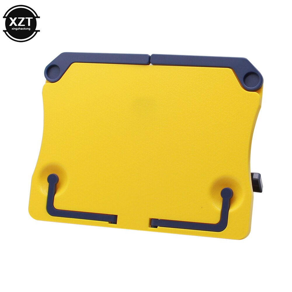 Portable Bookends Book Holder Recipe Shelf Folding Stand Books Holder for Music Score Recipe Tablet Cookbook Desk Organizer: YELLOW