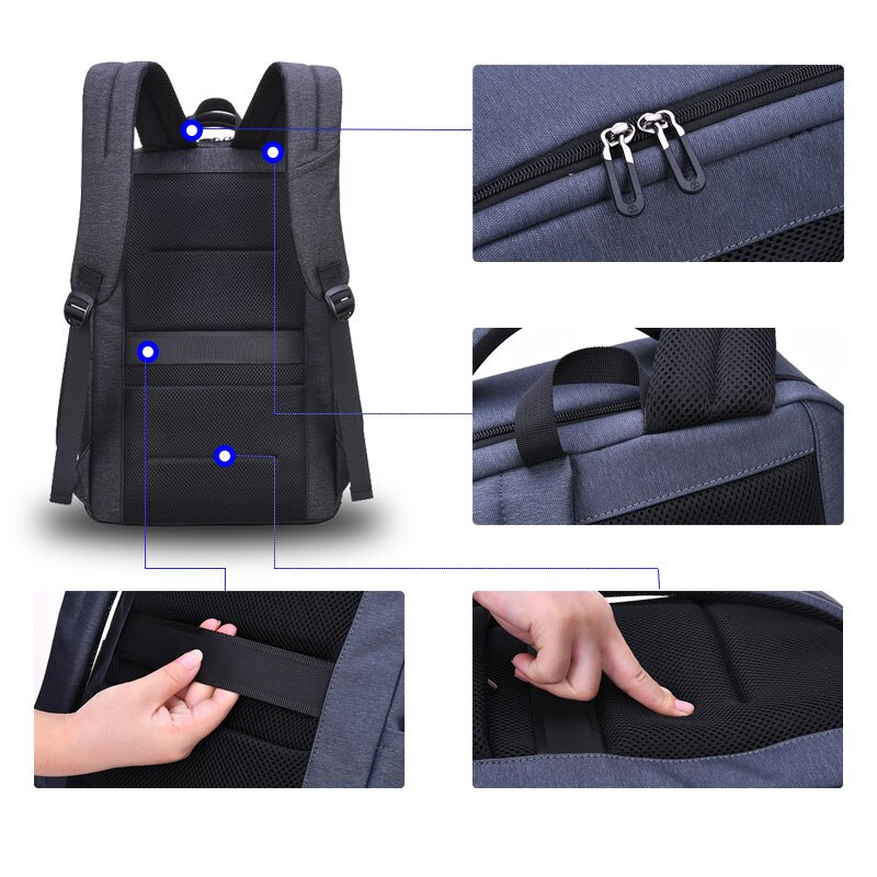 GREATOP , mochila de negocios Unisex de estilo popular, mochila de viaje, mochila para estudiante, mochila para ordenador portátil de 15,6 pulgadas, mochila con Anti-robo