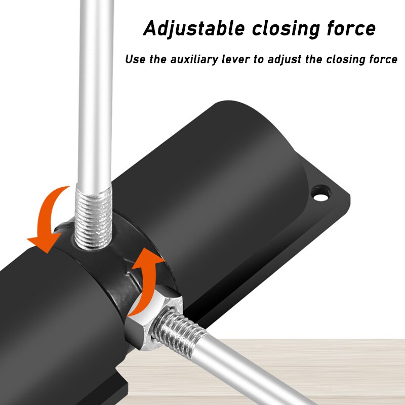 Spring Automatic Door Closer Adjustable Stainless Steel Door Latch Hinge Closing For Residential Commercial Use Household Tools