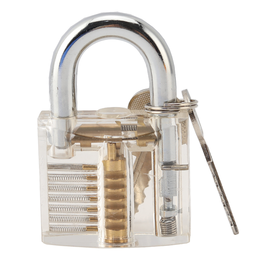 Furniture Hardware Locksmith Transparent Locks Pick Visible Cutaway Mini Practice View Padlock Hasps Training Skill