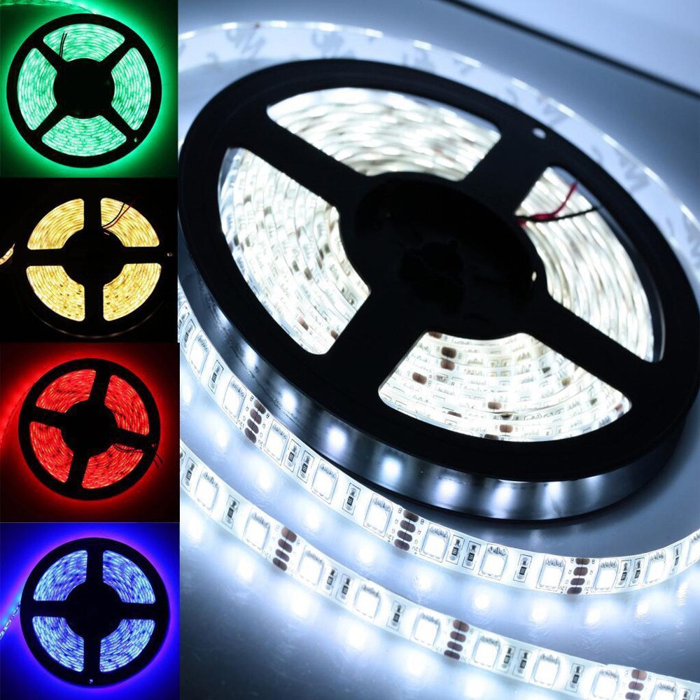 Led Strip Light 5m 5050 Smd Rgb Flexible Strip Led Light Muti Color 12v 300 Led Lamp Tv Desktop Screen Backlight Diode Tape