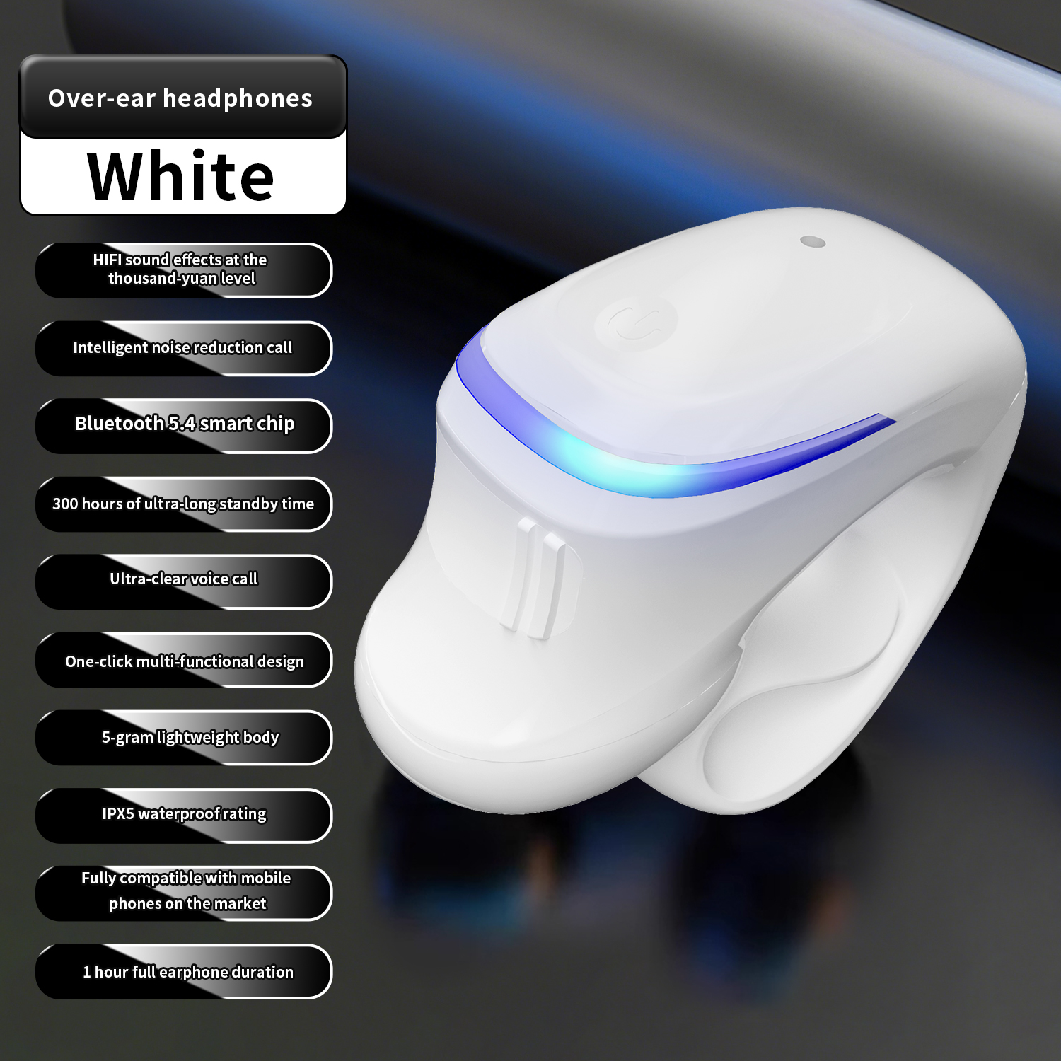 Condução óssea 5.3 fone de ouvido sem fio bluetooth falando clip-on fone de ouvido longo tempo de usar sem dor ultra longa vida útil da bateria