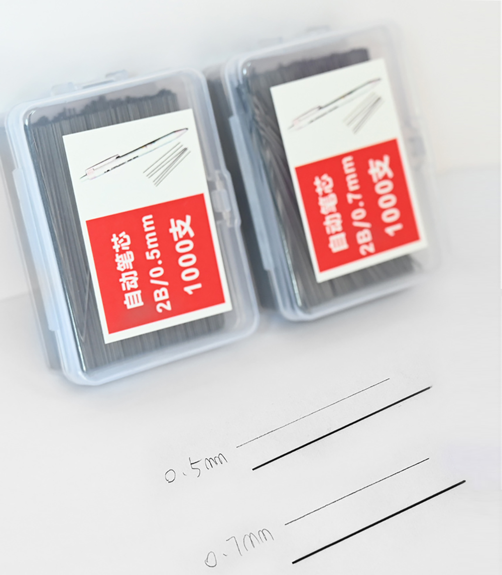 1000Stck 0,5/0,7mm 2B Mechanische Bleistift Ersetzen Bergwerk Bleistift Nachfüllung Studenten Löschbaren Schreiben Zeichnung Schreibwaren