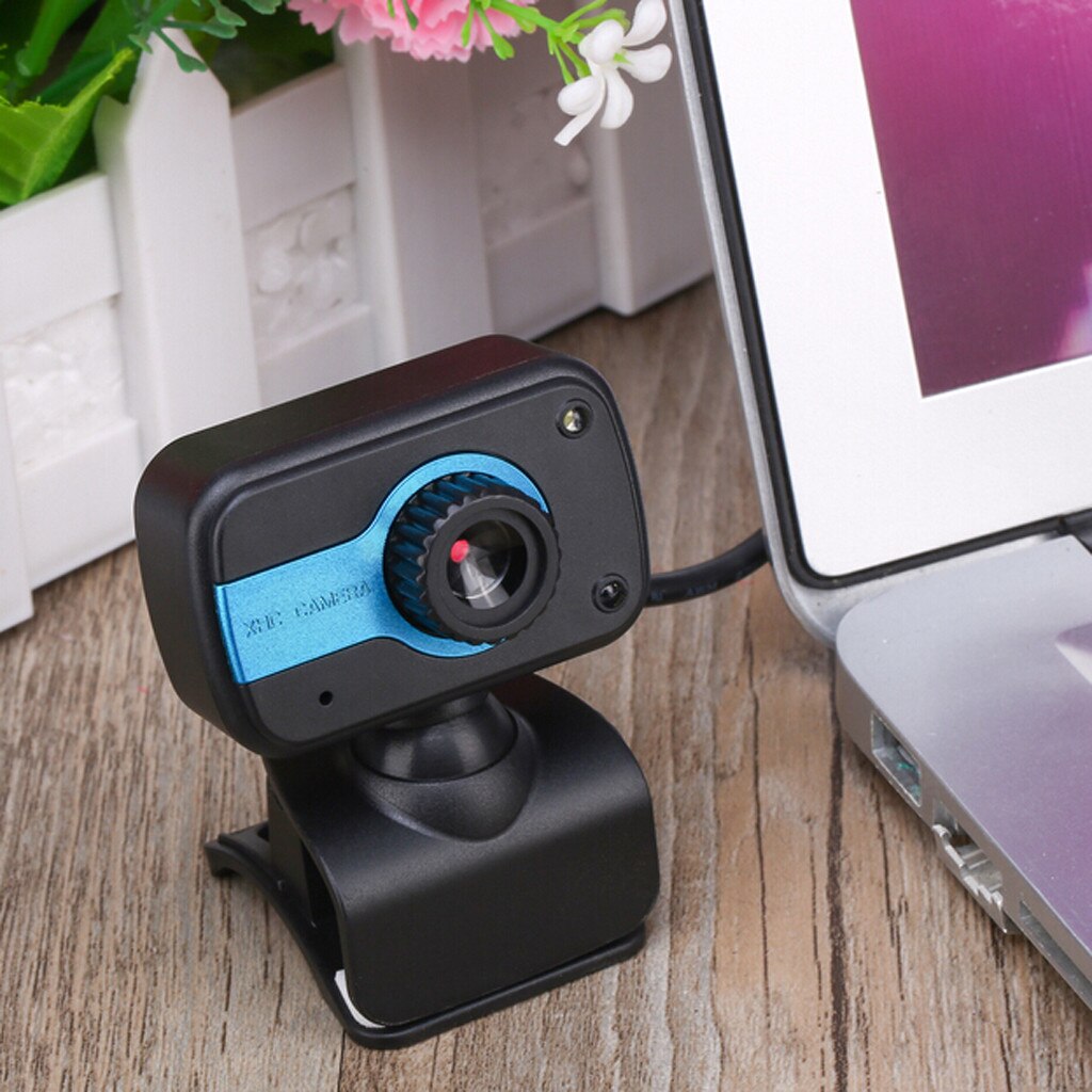 HD Webcam USB Rotatable Clip Web Camera Desktop Laptop Camera Play Video Broadcast Video Conference Work Computer Webcams g5: Blue