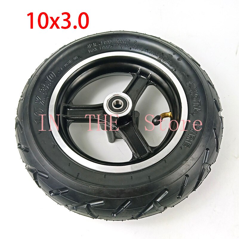 10 tum pneumatiskt hjul 10 x 3.0 däck innerrör och legeringsskivbromsfälgar för elektrisk skoterbalansering hoverboard 10*3.0 däck