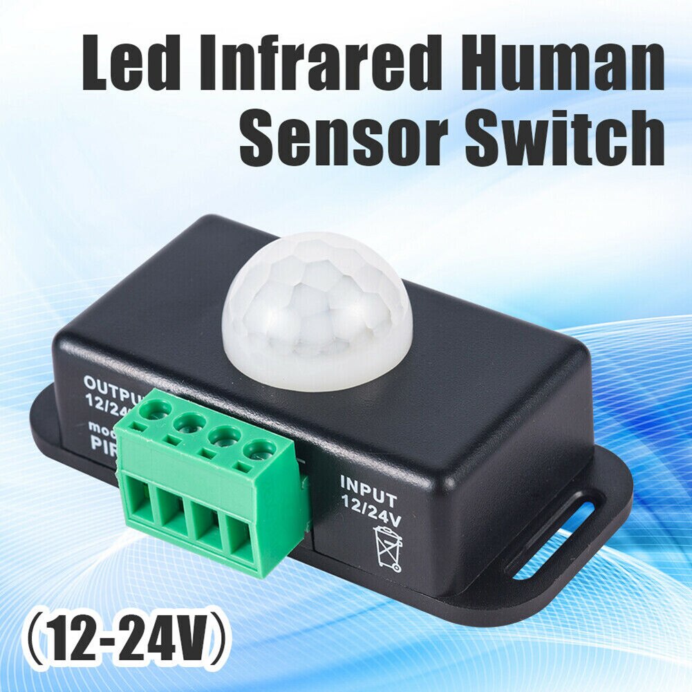 Pir Motion Sensor Switch Dc 12V-24V Automatische Infrarood Detector Voor Led Strip Verlichting Dq