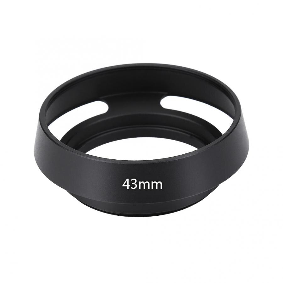 lens hood 43mm Black Metal Lens Hood with Plastic Lenses Cap for Leica Photography Accessory len accessories Lens Hood with Cap