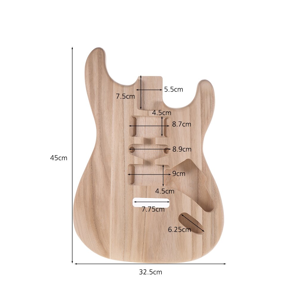 Muslady-ST01-TM de guitarra eléctrica de madera, sin terminar, hecha a mano, cuerpo, piezas de repuesto