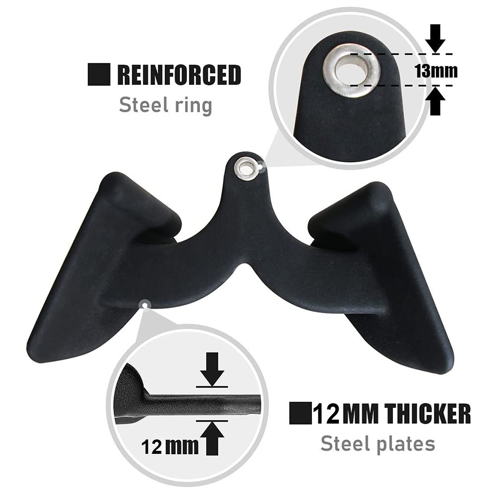 Home Gym Fitness Rudern V-Bar Riemenscheibe Kabel Maschinenaufsätze Bizeps Trizeps Rücken Blaster Griff Pull Down Handgriffe