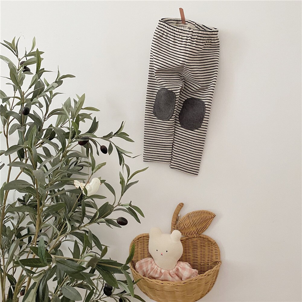 Baby Hosen Gestreiften Baby Gamaschen Herbst Baby Jungen Kleidung Säuglings Mädchen Knie Patch Hosen