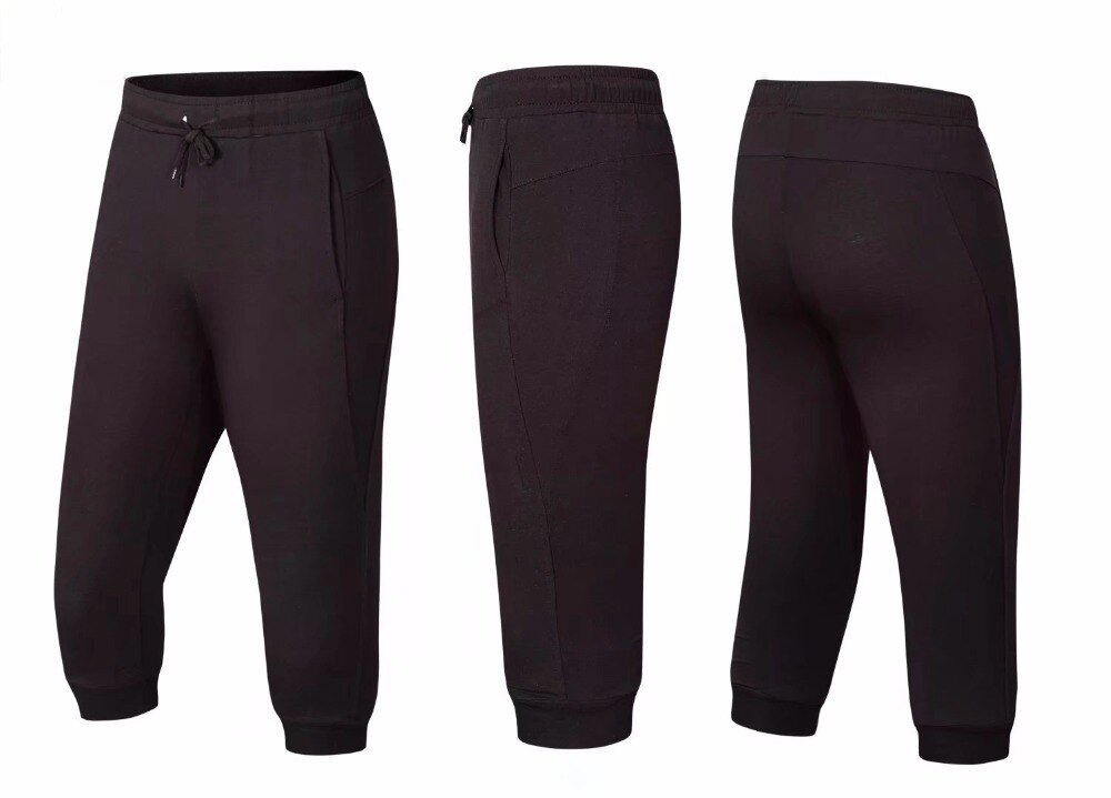 Voetbal basketbal tennis training gym 3/4 leggings heren fitness slim broek jogging katoen ademende sportbroek hardlopen