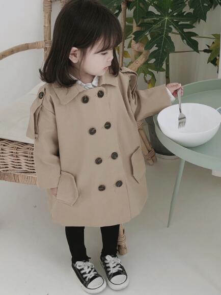 Milancel Jassen Voor Meisjes Mode Kinderen Meisje Jas Double Borst Windbreaker Voor Meisje Kinderen Jas Meisje Trenchcoat: 4T