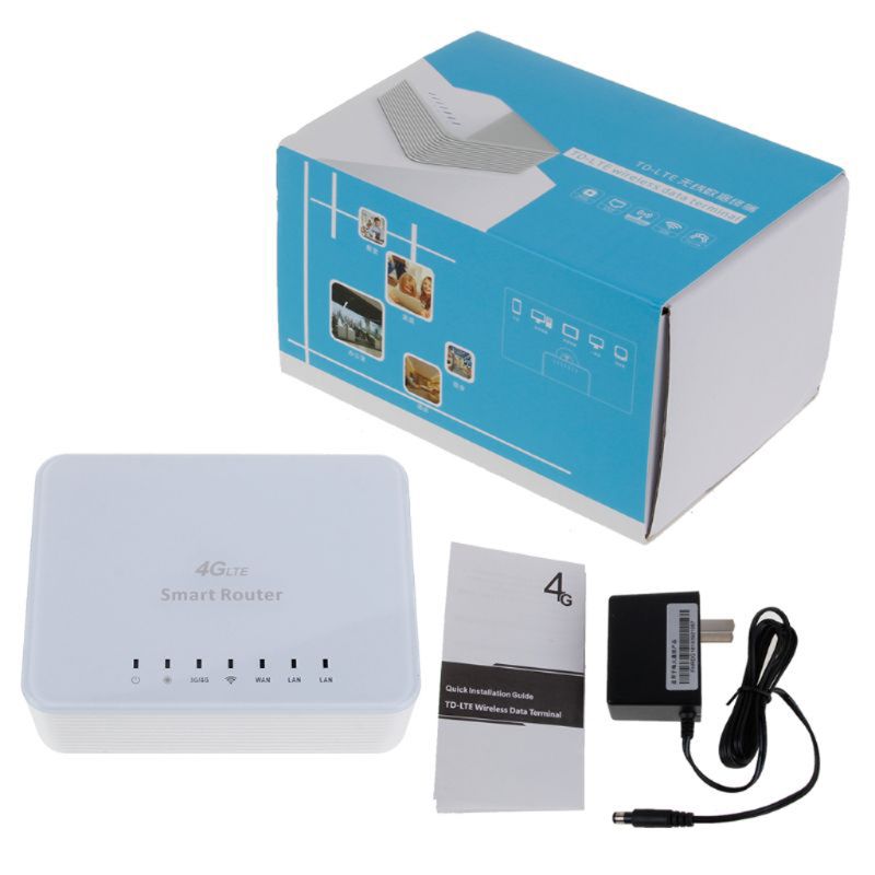 Wireless CPE 4G Unlock 300M Wifi Router Portable Gateway FDD TDD LTE WCDMA GSM Global External Antennas SIM Card Slot