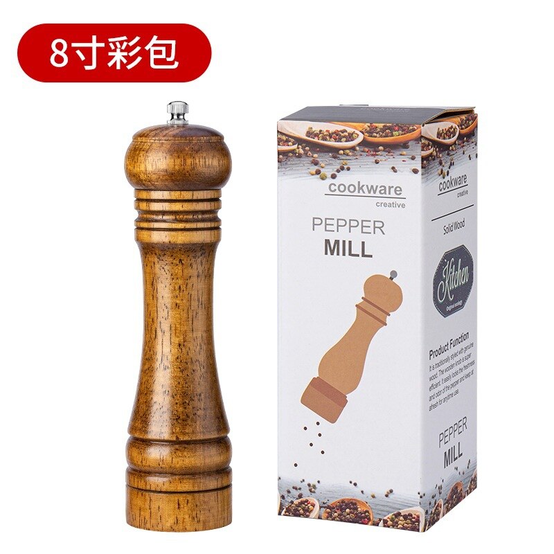 5 &quot;8&quot; 10 &quot;manuelle Pfeffermühle Holz Salz und Pfeffer Mühle Multi-zweck Menage Küche Werkzeug mit Würze Spender: 8 Zoll Kasten
