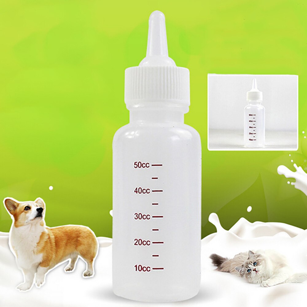 Bouteille pour animaux de compagnie 50ml pour chat chien chiot chaton bébé Animal alimentation bouteille de lait soins infirmiers Portable chien bouteille d'eau bols à boire: Default Title