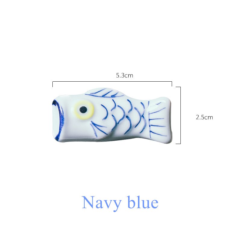 Japanese Carp Streamer Shape Ceramic Cute Chopsticks Holder Stand Rest Pillow Fork Spoon Rack Shelf Dinner Table Kitchen Utensil: B