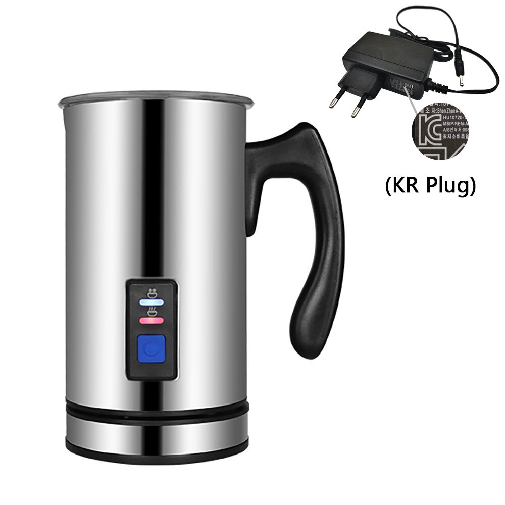 Espumador de leche eléctrico para uso comercial, ordeñador automático de café, 500W, potente, espuma de leche delicada, 3 funciones para el hogar y la Cafetería: AU / With KR  plug