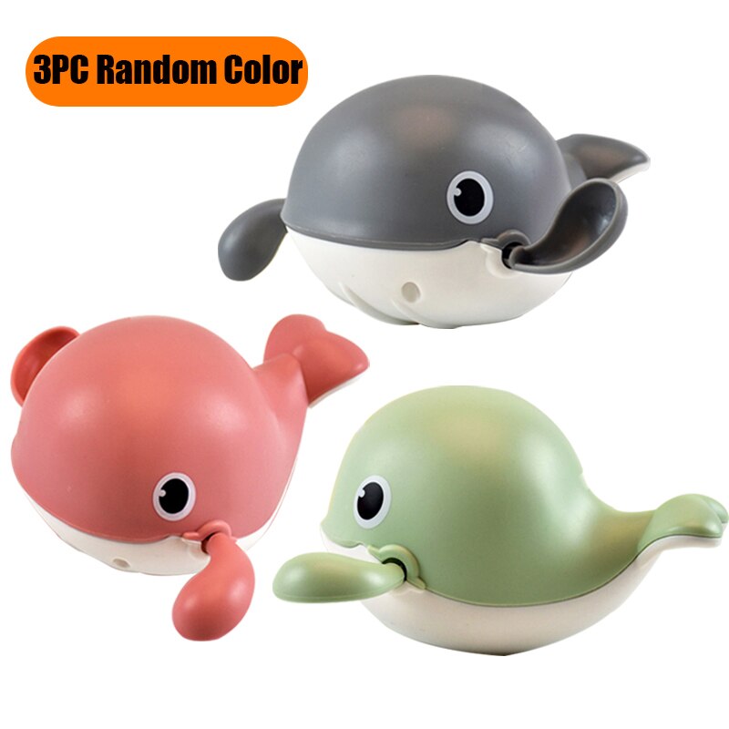 Single Cute Cartoon Animal Tortoise Classic Baby Water Toys Infant Swim Turtle Wound-up Chain Clockwork Kids baby Bath Toys: 1PC  Random Color 13