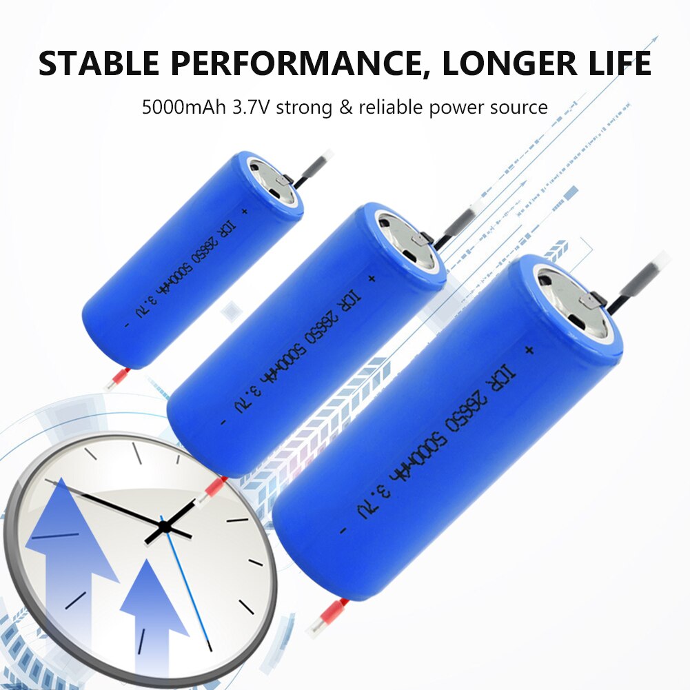 1/2/4 pces azul icr 26650 lítio li ion bateria para led luz controle remoto mini ventilador tocha lanterna led 3.7v 5000mah células