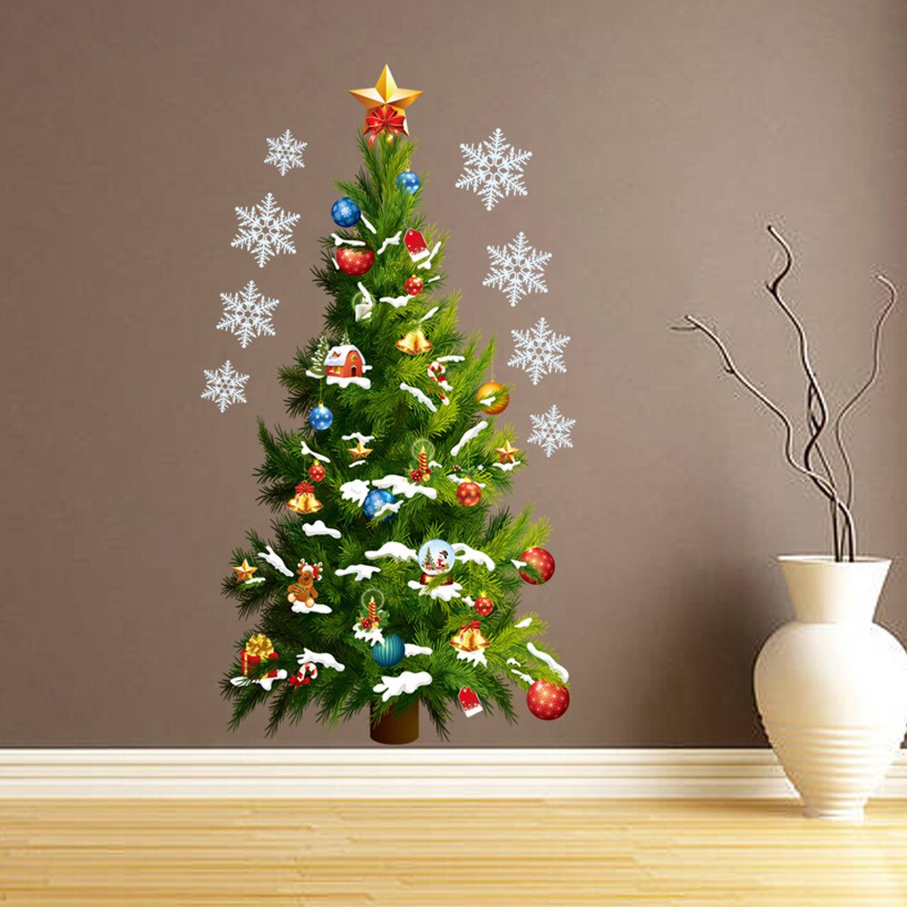 45*82cm Christmas Tree Wall Sticker Vinyl Home Wall Decor home decoration accessories wall stickers wall decor Navidad Navidad