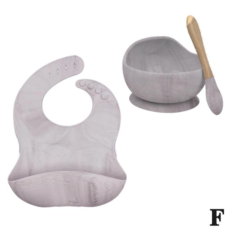 Silicone Baby Bib Food Grade Waterproof Bib Baby Rice Silicone Saliva Pocket 120g Pocket N4M3: F