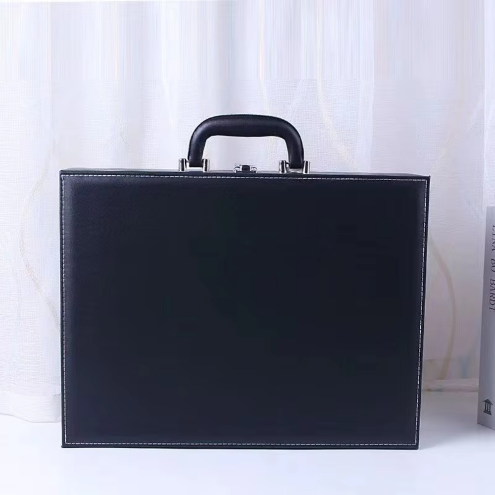 Leisure PU Leather Room Box Handheld Multifunctional Document Storage Box Business Key Toolbox Women Men
