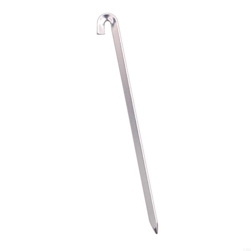 C4DE Long Tent Peg Aluminum Alloy Tent Stakes Peg Camping Tent Hook Ground Anchors Outdoor Canopy Stake Camping Accessories