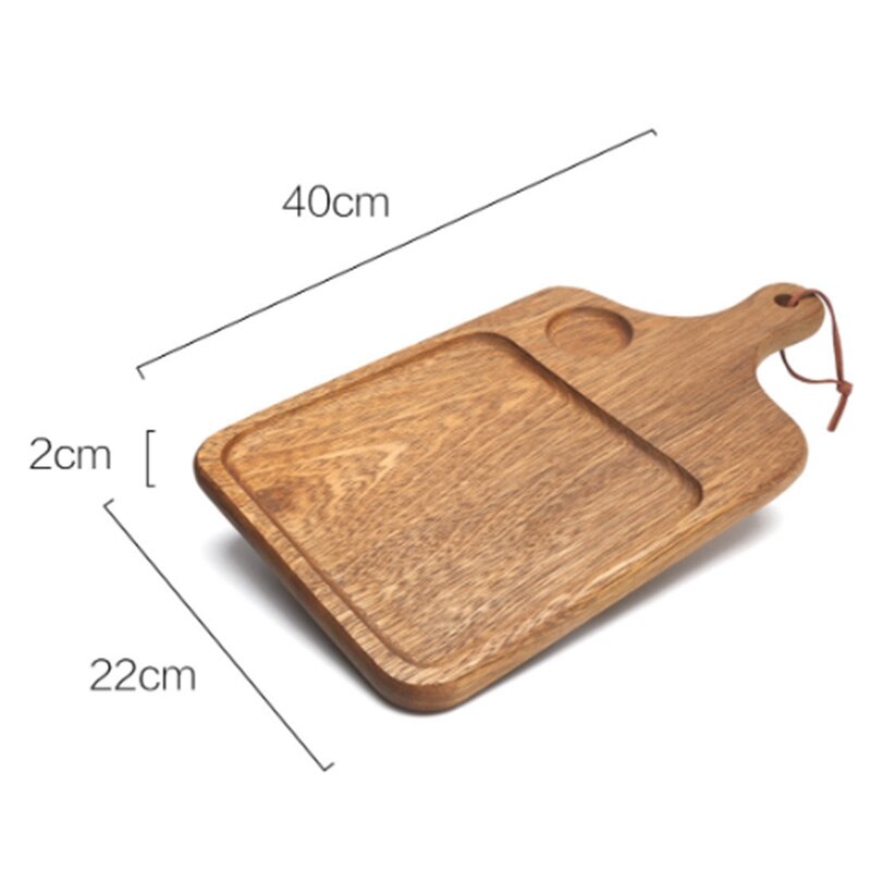 Zebrano japanse stijl houten broodplank met gegroefd scandinavisch stijl massief houten dinerbord