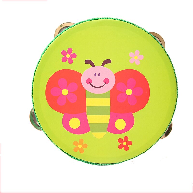 Children 14.5*14.5 Cartoon Animals Kids Early Educational Musical Instrument Baby Toy Beat Instrument Hand Drum kindergarten Toy: 09