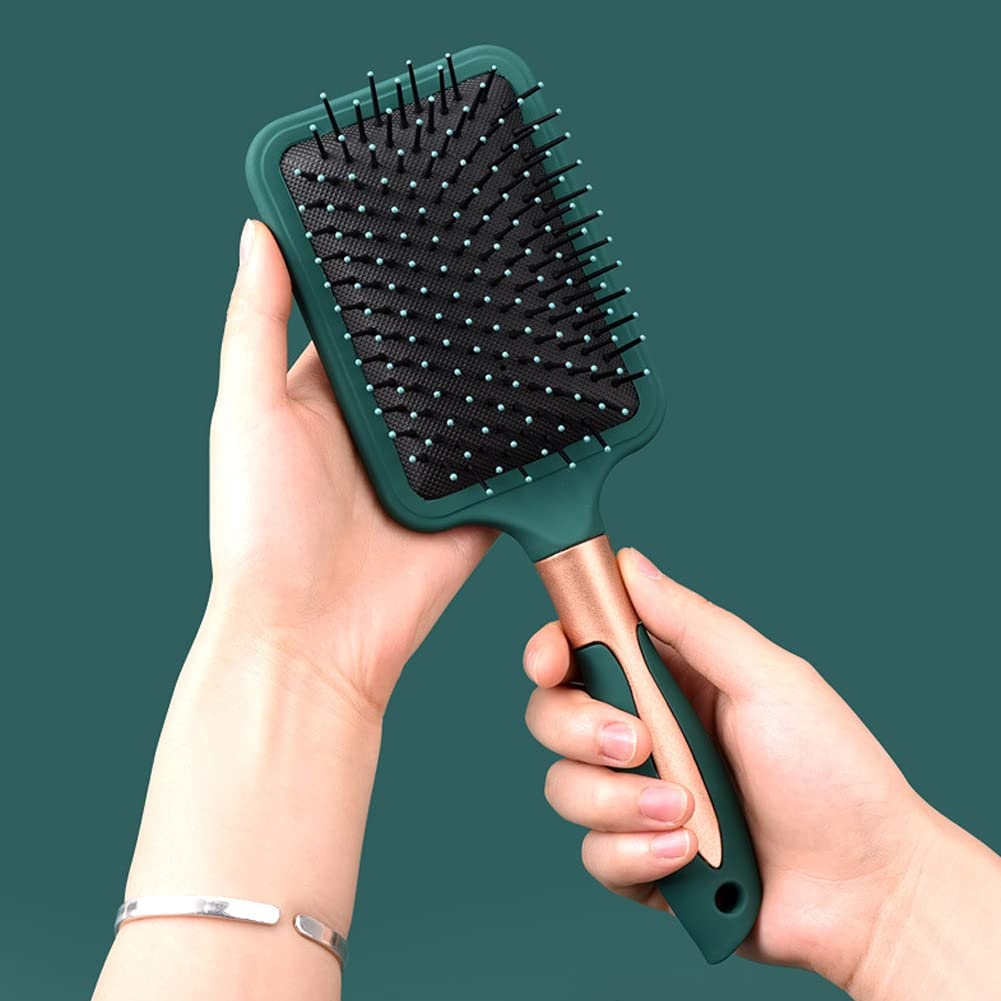 Barber Haar Bürste Anti Statische Massage Oval Kamm Mit Silikon Kissen Basis Entwirren Pinsel Runde Haar Pinsel Vent Haar Pinsel
