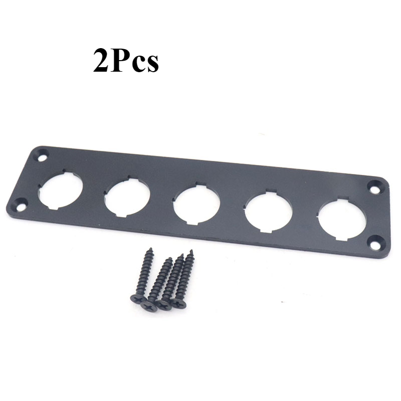 Aluminum Alloy Rocker Switch Panel 1/2/3/4/5/6 Way Gang Car Boat Button Toggle Switch Panel Housing Holder for ATV Truck Camper: Silver