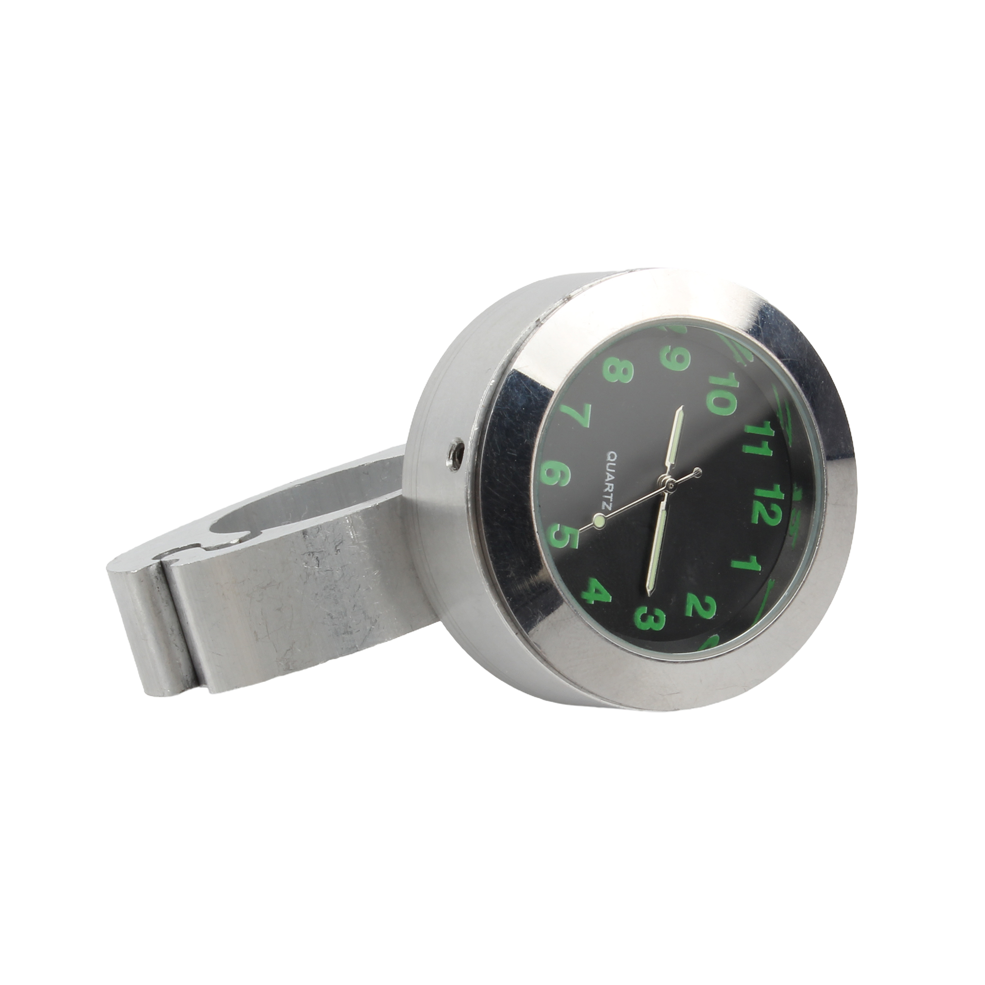 Motorrad zubehör wasserdichte Uhr Universal- Motorrad Lenker halterung mocti lucent Uhr Uhr Schmutz Grube Fahrrad Teile: Silber