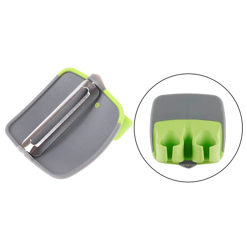 Fruit Peeler Double Finger Blade Slicer Grater Vegetable Parer Cutter Cucumber Potato Tomato Zester Kitchen Tools: green
