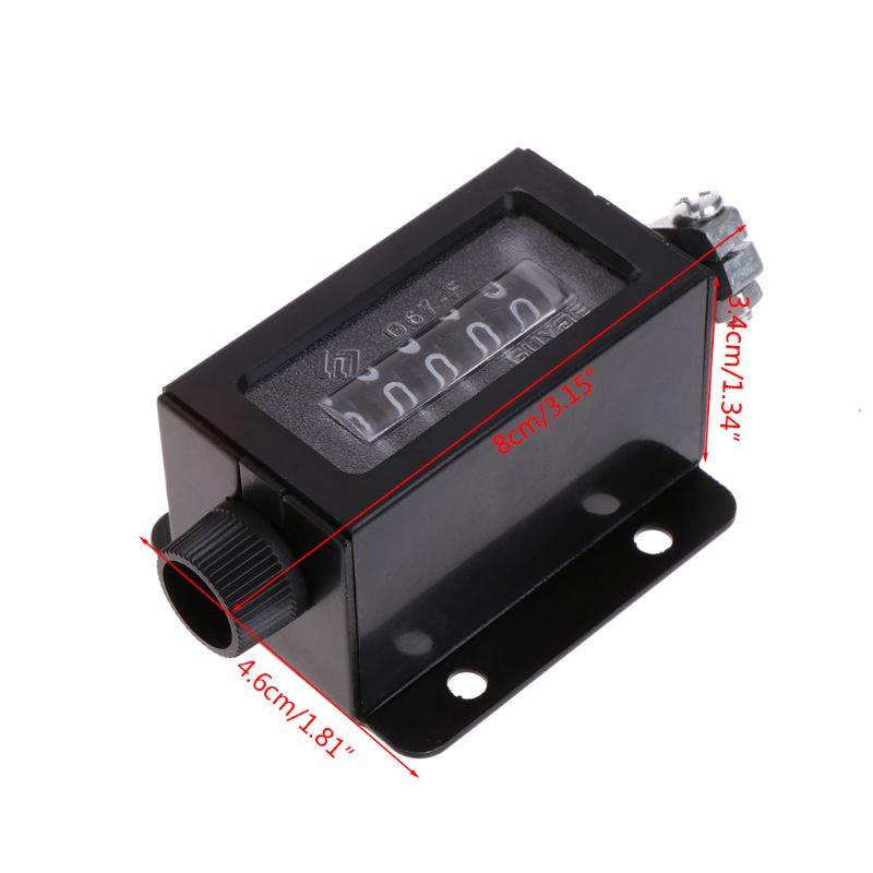 D67-F 5 Digits Mechanical Pull Stroke Counter Black Casing Resettable