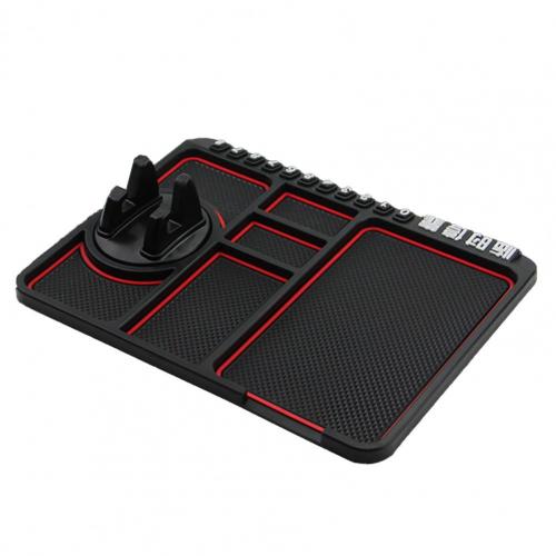 Auto Dashboard Telefoon Houder Anti-Slip Mat Telefoon Mount Anti-Slip Tijdelijke Parkeerkaart Antislip Mat voor Auto: Rood
