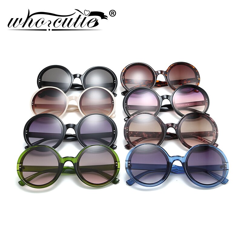 Retro Round Sunglasses Women Men Brand Transparent Blue Frame Circle Lens 90s Sun Glasses Shades Female S137