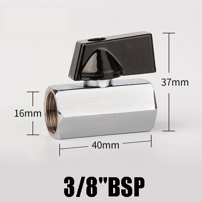 1/8" 1/4" 3/8" 1/2" Threaded Mini Brass Ball Valve BSP Male To Female Air Compressor Water Gas Oil Shut Off Valve: Male Male  03