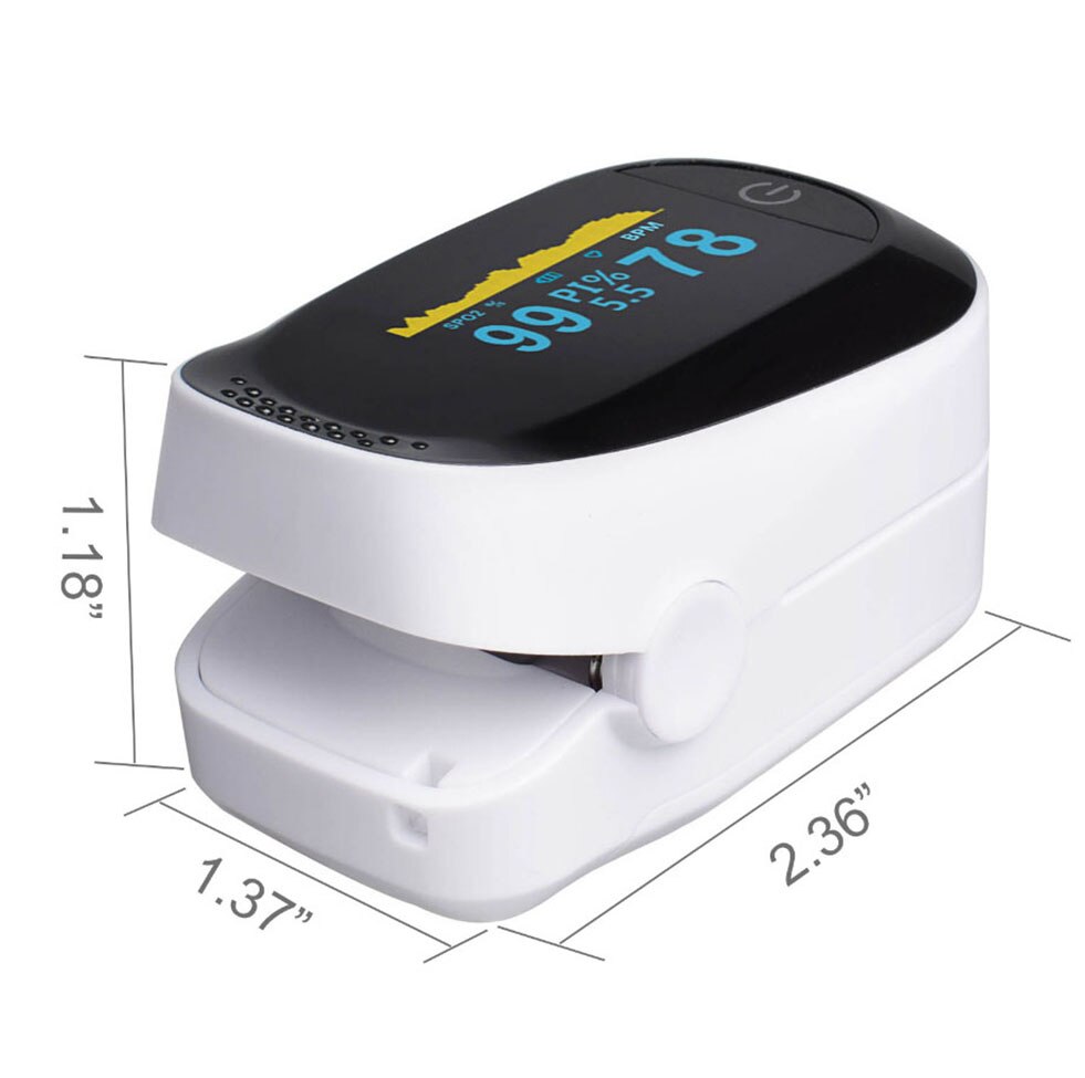 Fingertip Pulse Oximeter SpO2 Oxygen Saturation PI PR Sleeping Monitor OLED Display Non-invasive Detect for Elder Kis Heathcare
