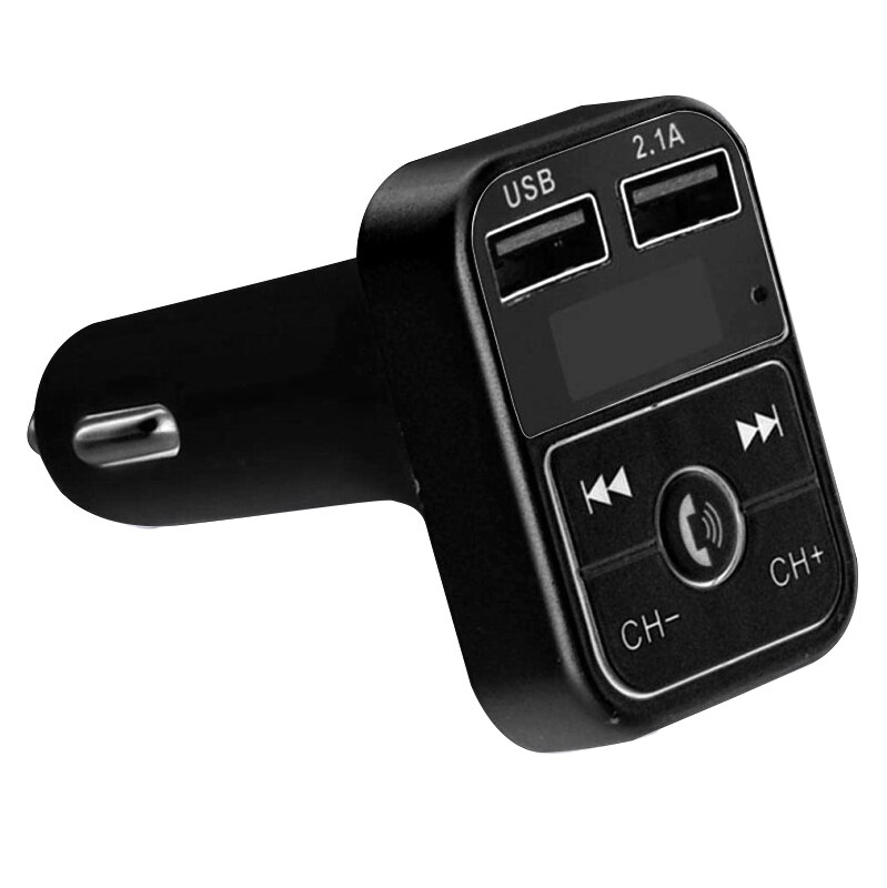 Car Charger Mobil B2 Bluetooth Car Kit FM Radio Transmitter Car MP3 Player USB Charger Quick Charge Mobile Phone Modulator: Black