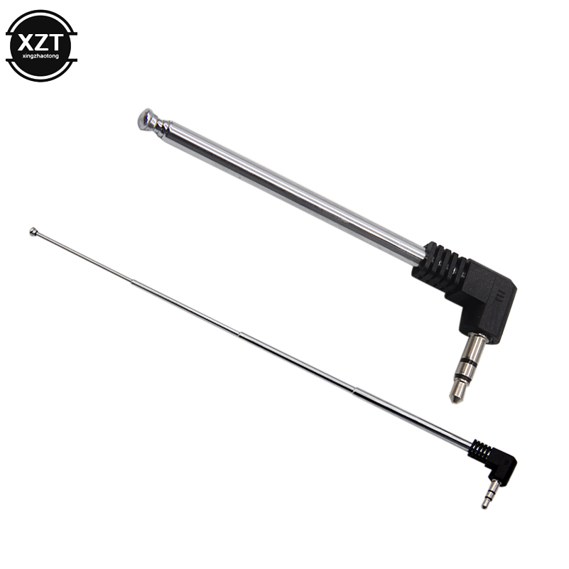 Mini antena receptora de Radio FM para teléfono móvil con conector de 3,5mm, tarjeta enchufable aérea retráctil, antena de Audio FM dedicada