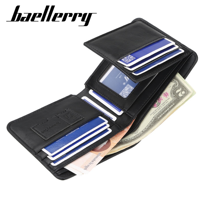 Men's short Wallet soft skin exposure to horizontal slim wallet card package card set of zero wallet