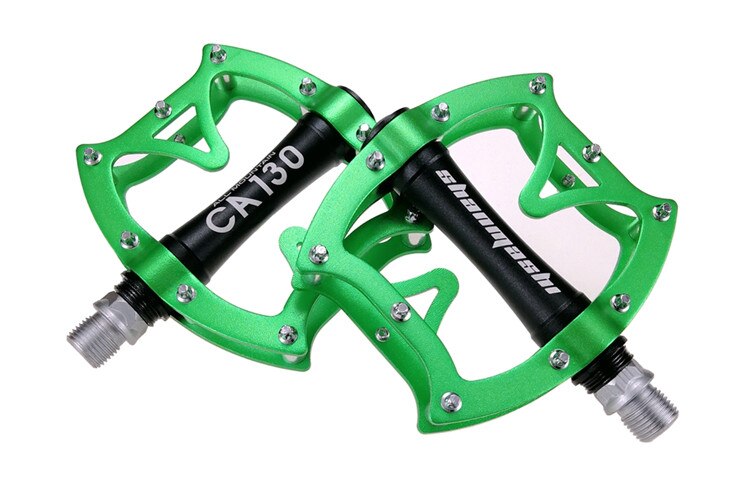 neue Mountainbike Pedal Leichte Aluminium Legierung Lager Pedale für BMX Straße MTB Fahrrad Pedale: green