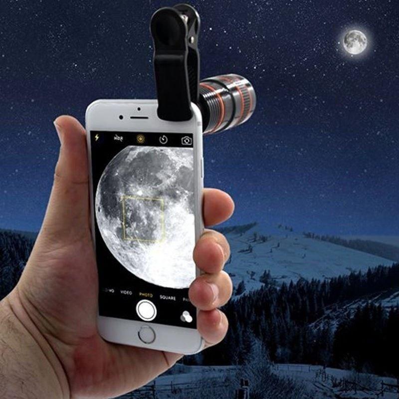 Universal 8x12x Mobile Phone for Camera Smartphone Lens HD low light level night vision Easy to carry Mobile phone telescope