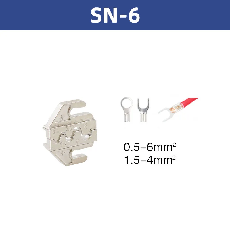SN-serie krimptangkaak voor veerklemmen Blote aansluitingen Geïsoleerde aansluitingen 58B 2549 02C 06WF 2546B 58B 06: green