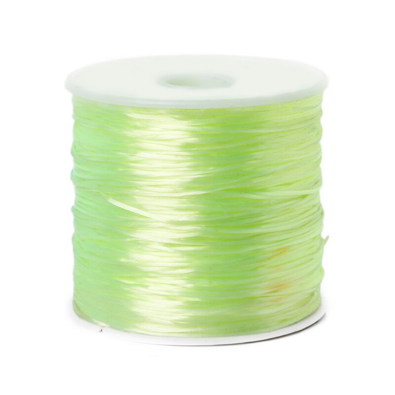 50m/ rullar 0.7mm 14 färger för val elastisk pärlor stretchtråd/snöre/snöre/tråd för kläder skor armband smycketillverkning: Grön